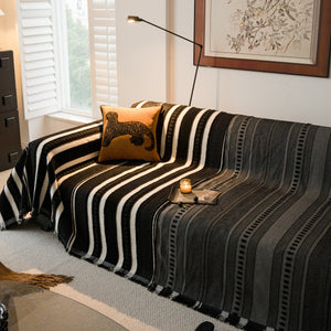 Bohemian Striped Sofa Cover, Decor Woven Throw for Couch, Loveseat, or Sectional