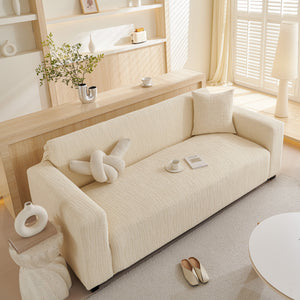 Embossed Lines Couch Covers Stretchable Non-Slip & Washable Sofa Slipcovers