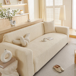 Embossed Lines Couch Covers Stretchable Non-Slip & Washable Sofa Slipcovers