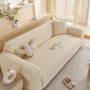 Embossed Lines Couch Covers Stretchable Non-Slip & Washable Sofa Slipcovers