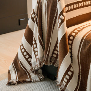 Bohemian Striped Sofa Cover, Decor Woven Throw for Couch, Loveseat, or Sectional