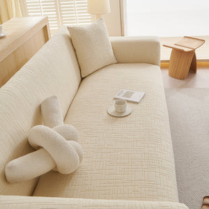 Embossed Lines Couch Covers Stretchable Non-Slip & Washable Sofa Slipcovers