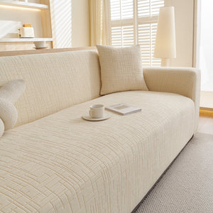 Embossed Lines Couch Covers Stretchable Non-Slip & Washable Sofa Slipcovers