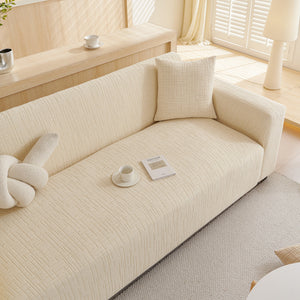Embossed Lines Couch Covers Stretchable Non-Slip & Washable Sofa Slipcovers