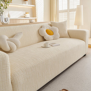 Embossed Lines Couch Covers Stretchable Non-Slip & Washable Sofa Slipcovers