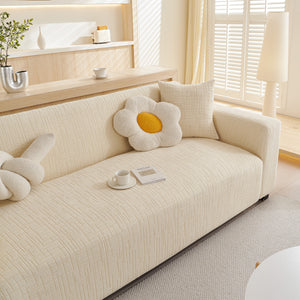 Embossed Lines Couch Covers Stretchable Non-Slip & Washable Sofa Slipcovers
