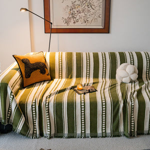 Bohemian Striped Sofa Cover, Decor Woven Throw for Couch, Loveseat, or Sectional