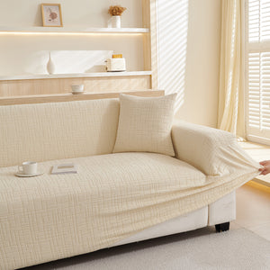 Embossed Lines Couch Covers Stretchable Non-Slip & Washable Sofa Slipcovers