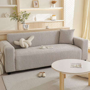 Embossed Lines Couch Covers Stretchable Non-Slip & Washable Sofa Slipcovers