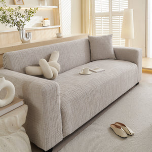 Embossed Lines Couch Covers Stretchable Non-Slip & Washable Sofa Slipcovers