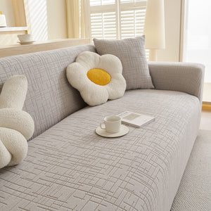 Embossed Lines Couch Covers Stretchable Non-Slip & Washable Sofa Slipcovers