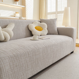 Embossed Lines Couch Covers Stretchable Non-Slip & Washable Sofa Slipcovers