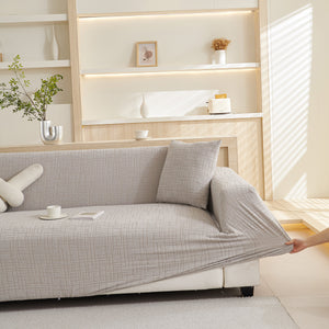 Embossed Lines Couch Covers Stretchable Non-Slip & Washable Sofa Slipcovers