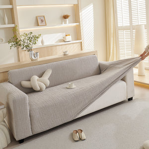 Embossed Lines Couch Covers Stretchable Non-Slip & Washable Sofa Slipcovers