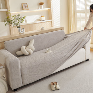 Embossed Lines Couch Covers Stretchable Non-Slip & Washable Sofa Slipcovers