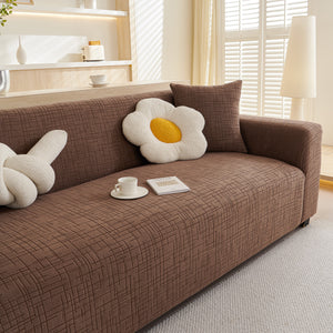 Embossed Lines Couch Covers Stretchable Non-Slip & Washable Sofa Slipcovers