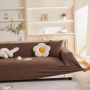 Embossed Lines Couch Covers Stretchable Non-Slip & Washable Sofa Slipcovers