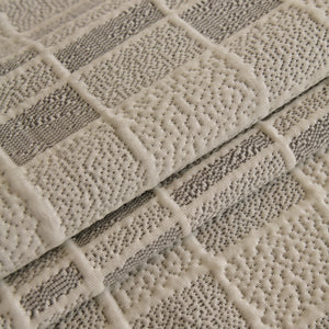 Sofa Cover Throw with Subtle Textured Stripes Lightweight Smooth Couch Slipcover