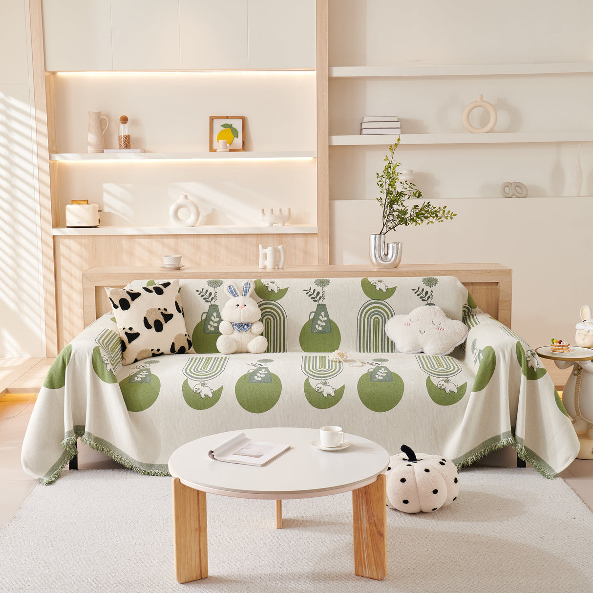 Decorative Throw Blankets for Couch Reversible Chenille Furniture Throw Covers for Sectional Sofa