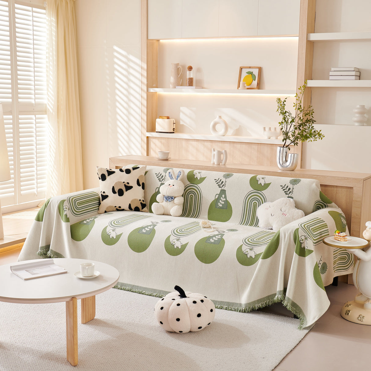 Decorative Throw Blankets for Couch Reversible Chenille Furniture Throw Covers for Sectional Sofa