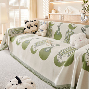 Decorative Throw Blankets for Couch Reversible Chenille Furniture Throw Covers for Sectional Sofa