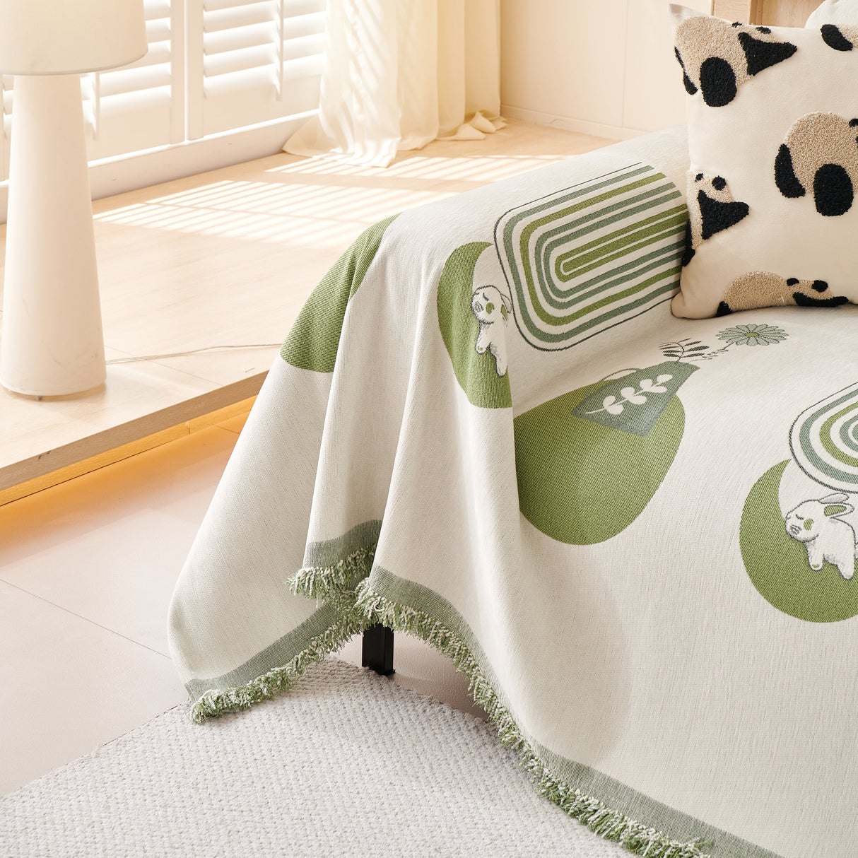 Decorative Throw Blankets for Couch Reversible Chenille Furniture Throw Covers for Sectional Sofa