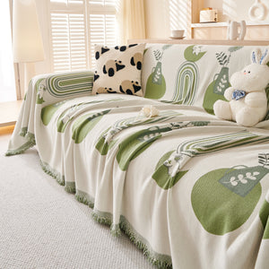 Decorative Throw Blankets for Couch Reversible Chenille Furniture Throw Covers for Sectional Sofa