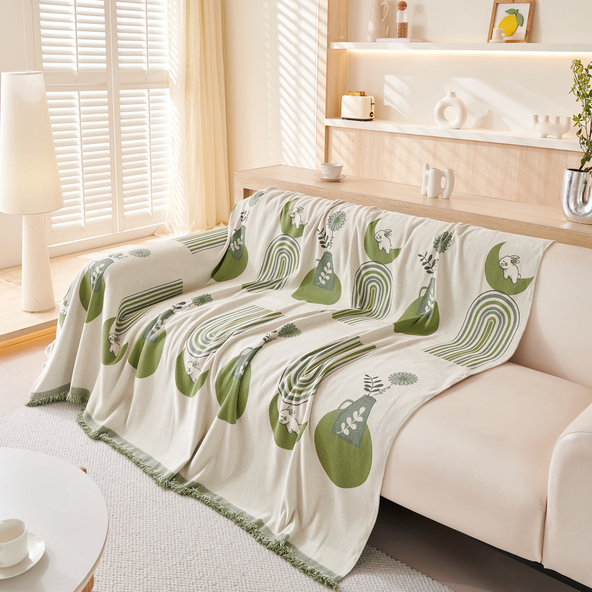 Decorative Throw Blankets for Couch Reversible Chenille Furniture Throw Covers for Sectional Sofa