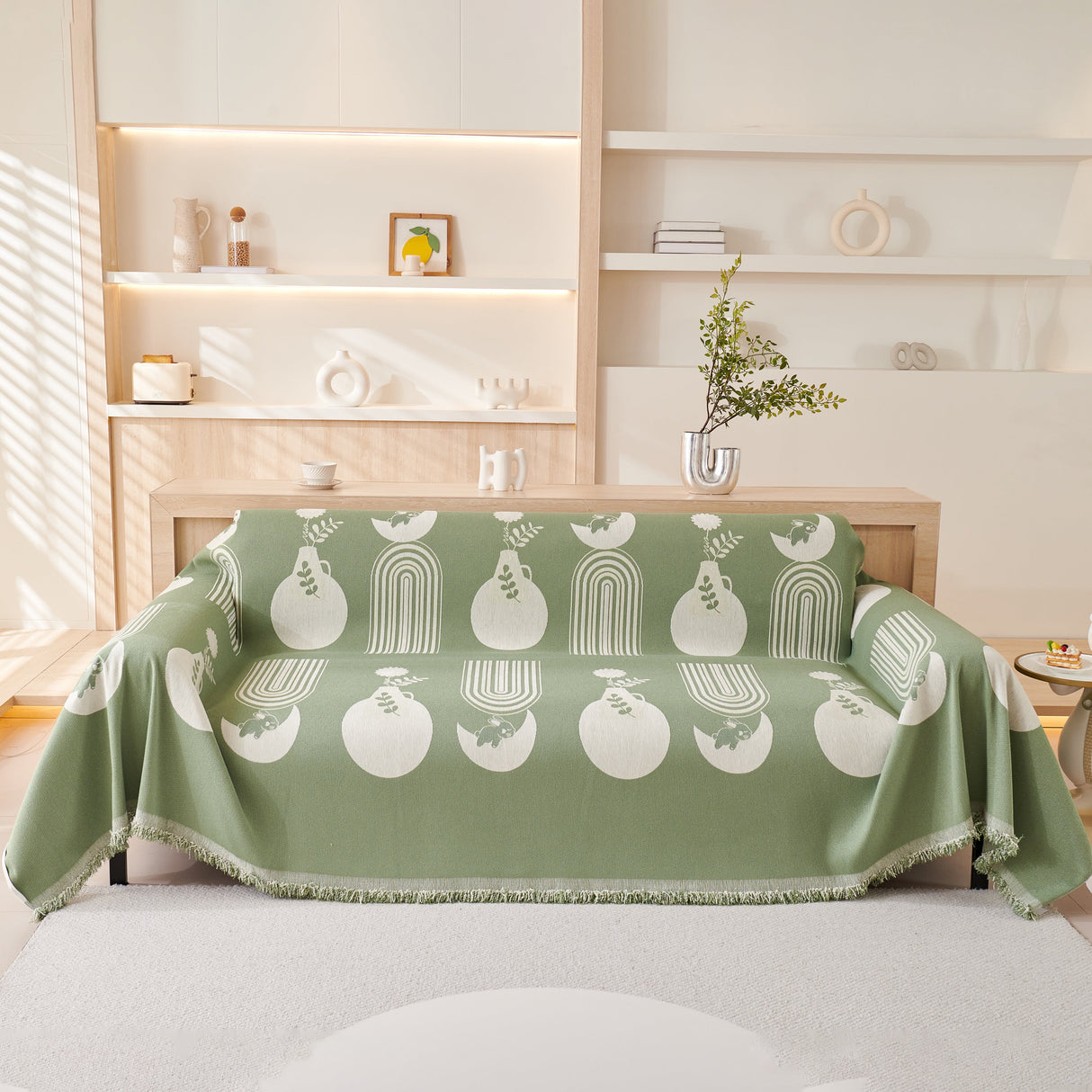 Decorative Throw Blankets for Couch Reversible Chenille Furniture Throw Covers for Sectional Sofa