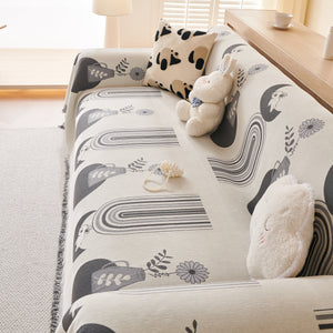 Decorative Throw Blankets for Couch Reversible Chenille Furniture Throw Covers for Sectional Sofa