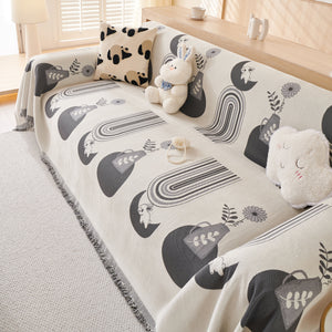 Decorative Throw Blankets for Couch Reversible Chenille Furniture Throw Covers for Sectional Sofa