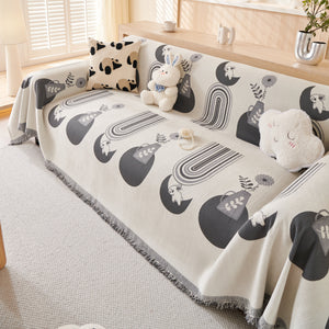 Decorative Throw Blankets for Couch Reversible Chenille Furniture Throw Covers for Sectional Sofa