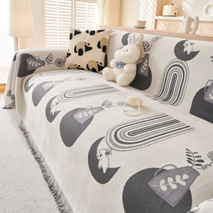 Decorative Throw Blankets for Couch Reversible Chenille Furniture Throw Covers for Sectional Sofa