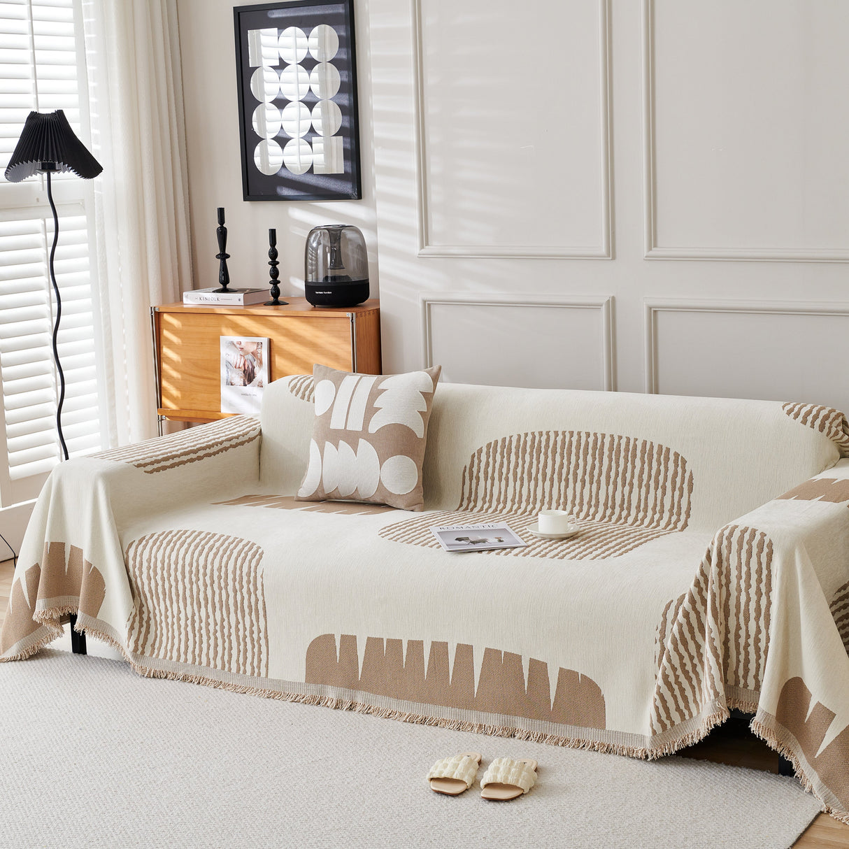 Soft Cozy Chenille Sofa Throw Blanket and Sectional Seat Covers, Scratch Resistant Sofa Couch Covers