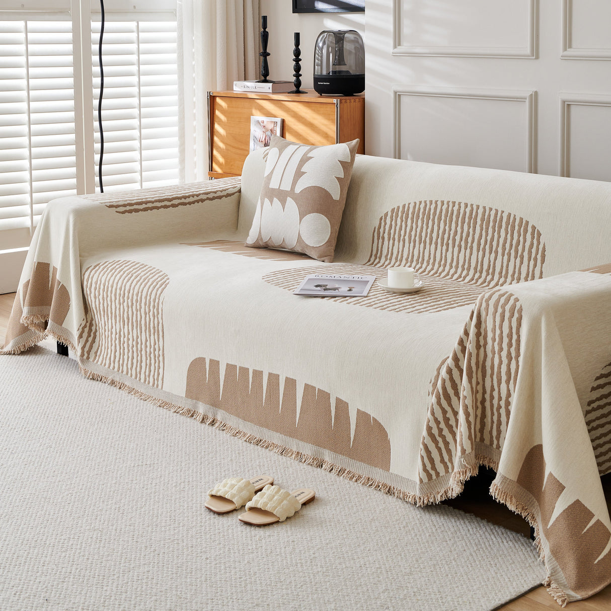 Soft Cozy Chenille Sofa Throw Blanket and Sectional Seat Covers, Scratch Resistant Sofa Couch Covers