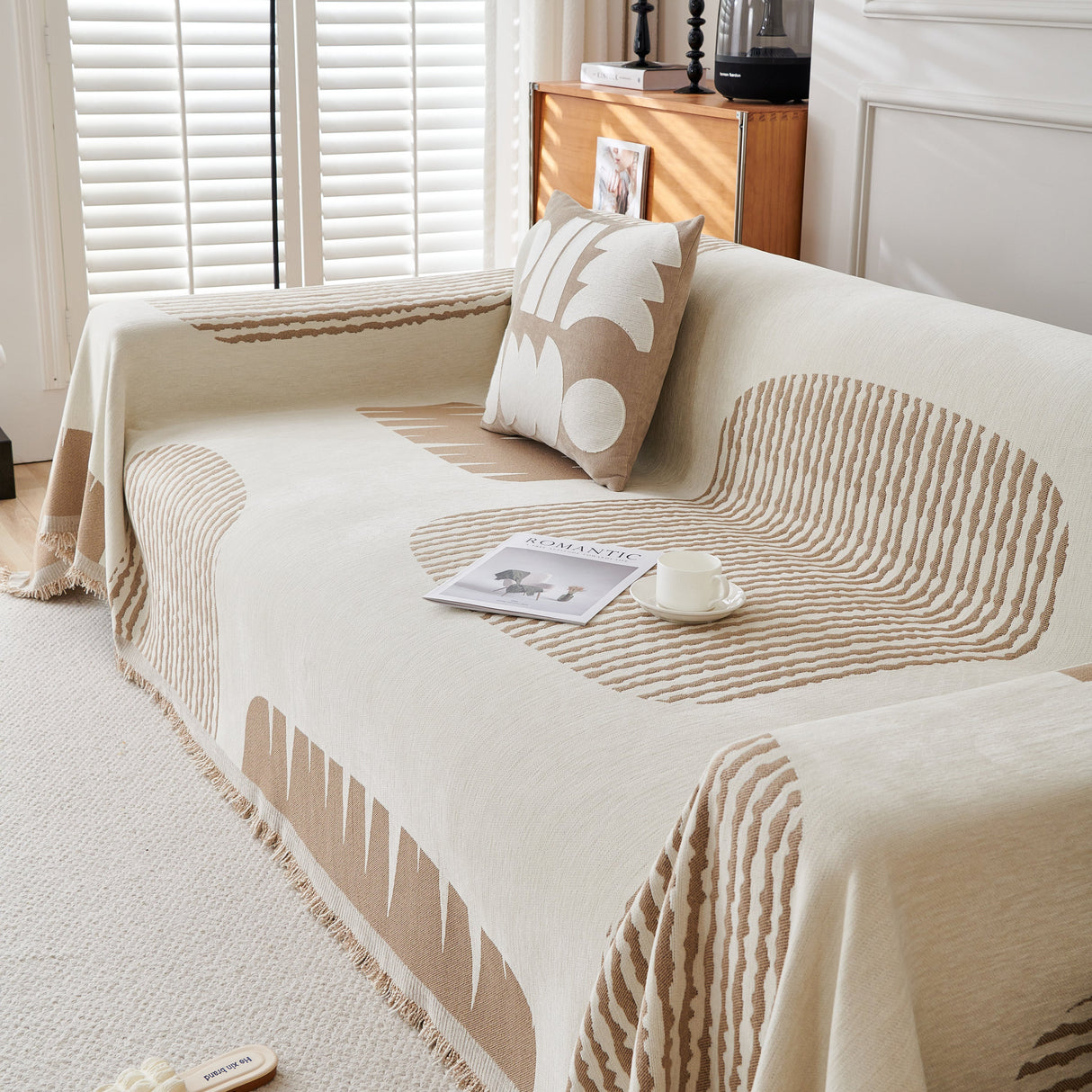 Soft Cozy Chenille Sofa Throw Blanket and Sectional Seat Covers, Scratch Resistant Sofa Couch Covers