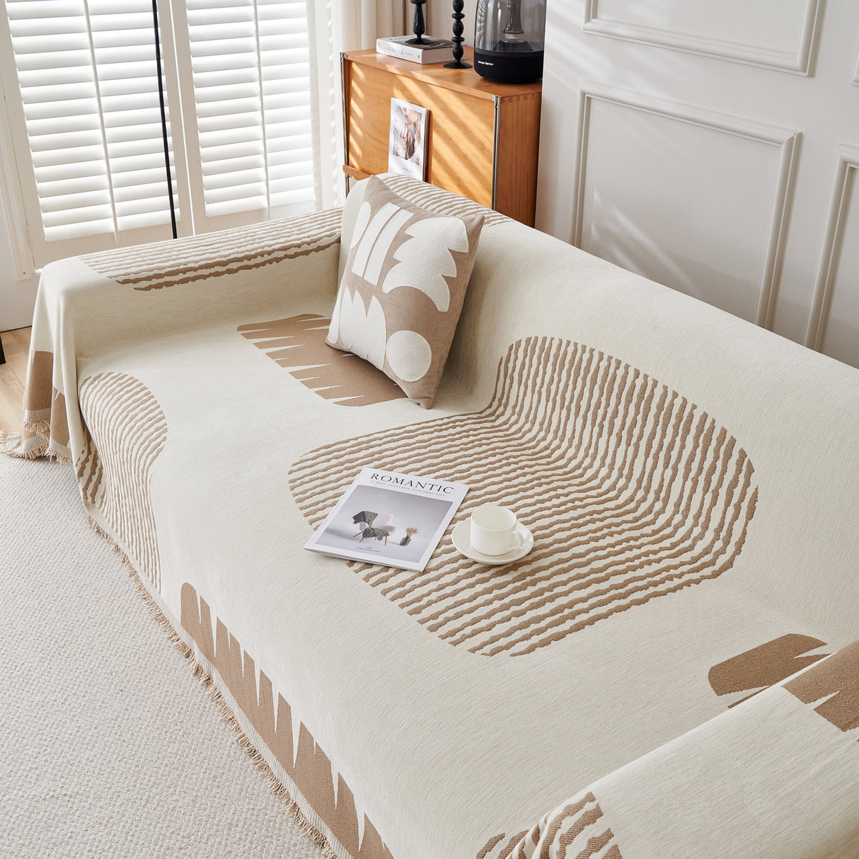 Soft Cozy Chenille Sofa Throw Blanket and Sectional Seat Covers, Scratch Resistant Sofa Couch Covers