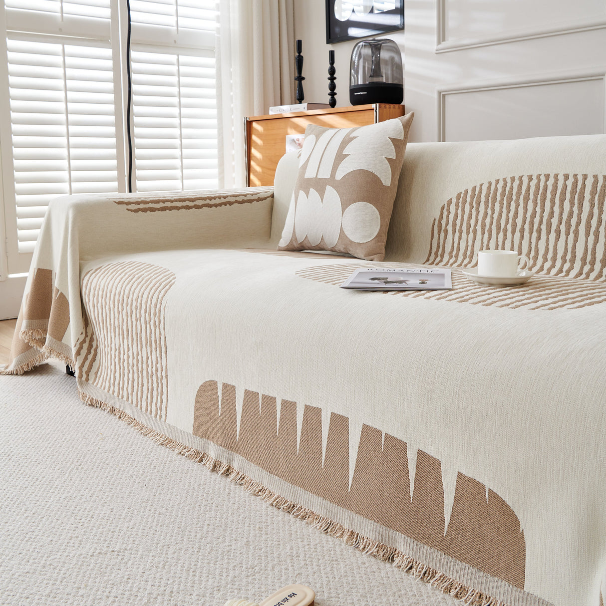 Soft Cozy Chenille Sofa Throw Blanket and Sectional Seat Covers, Scratch Resistant Sofa Couch Covers