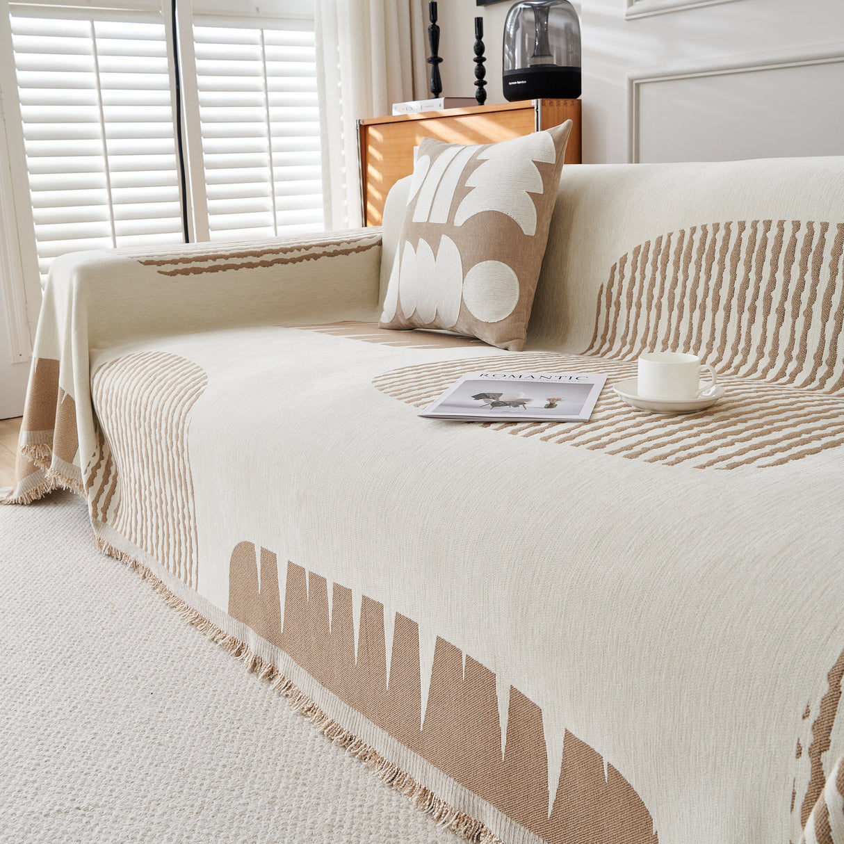 Soft Cozy Chenille Sofa Throw Blanket and Sectional Seat Covers, Scratch Resistant Sofa Couch Covers