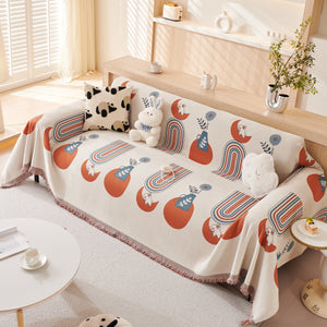 Decorative Throw Blankets for Couch Reversible Chenille Furniture Throw Covers for Sectional Sofa