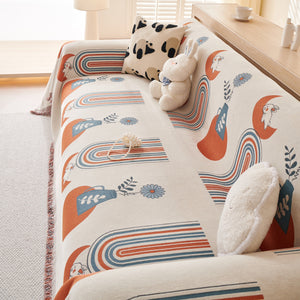 Decorative Throw Blankets for Couch Reversible Chenille Furniture Throw Covers for Sectional Sofa