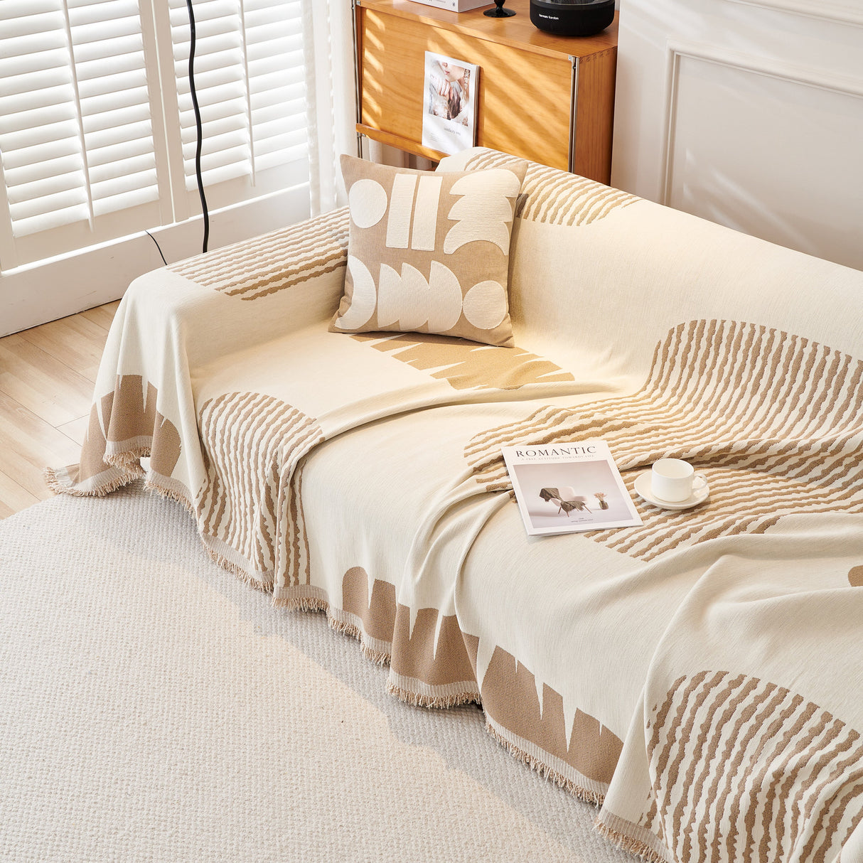 Soft Cozy Chenille Sofa Throw Blanket and Sectional Seat Covers, Scratch Resistant Sofa Couch Covers