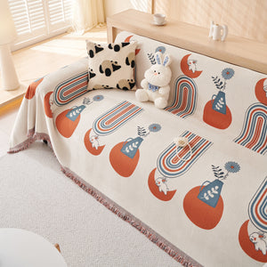 Decorative Throw Blankets for Couch Reversible Chenille Furniture Throw Covers for Sectional Sofa