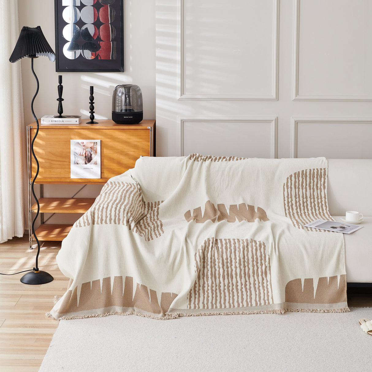 Soft Cozy Chenille Sofa Throw Blanket and Sectional Seat Covers, Scratch Resistant Sofa Couch Covers