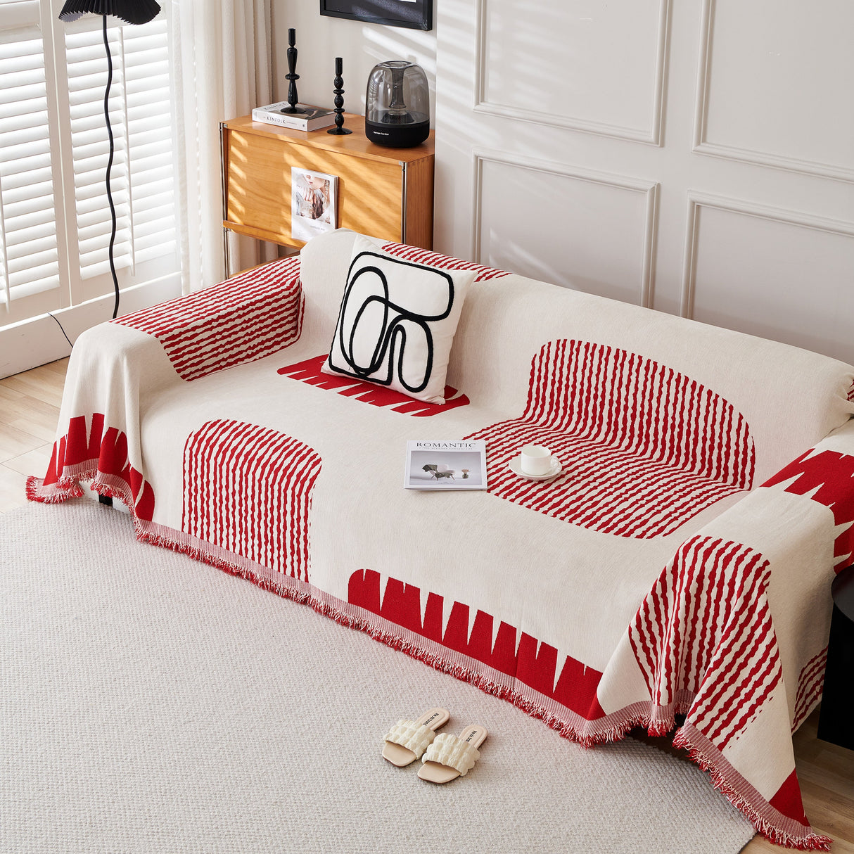 Soft Cozy Chenille Sofa Throw Blanket and Sectional Seat Covers, Scratch Resistant Sofa Couch Covers