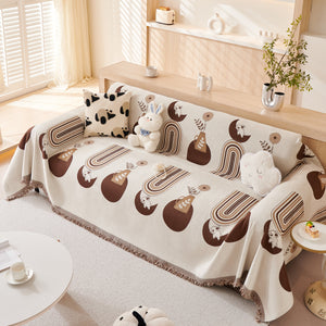 Decorative Throw Blankets for Couch Reversible Chenille Furniture Throw Covers for Sectional Sofa