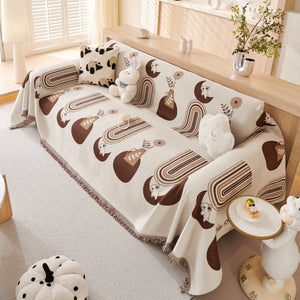 Decorative Throw Blankets for Couch Reversible Chenille Furniture Throw Covers for Sectional Sofa