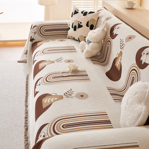 Decorative Throw Blankets for Couch Reversible Chenille Furniture Throw Covers for Sectional Sofa