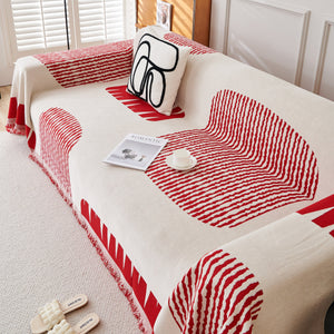 Soft Cozy Chenille Sofa Throw Blanket and Sectional Seat Covers, Scratch Resistant Sofa Couch Covers