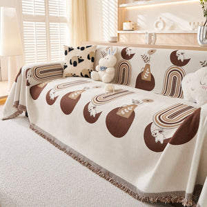 Decorative Throw Blankets for Couch Reversible Chenille Furniture Throw Covers for Sectional Sofa